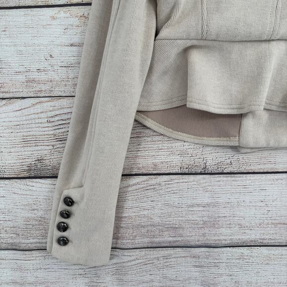 We the Free People Double Breasted Floral Lace Jacket Womens 8 Cream Tan - Picture 10 of 13